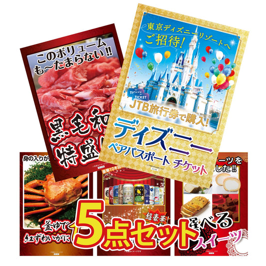 ディズニーチケット 5点セット(KY-102b)