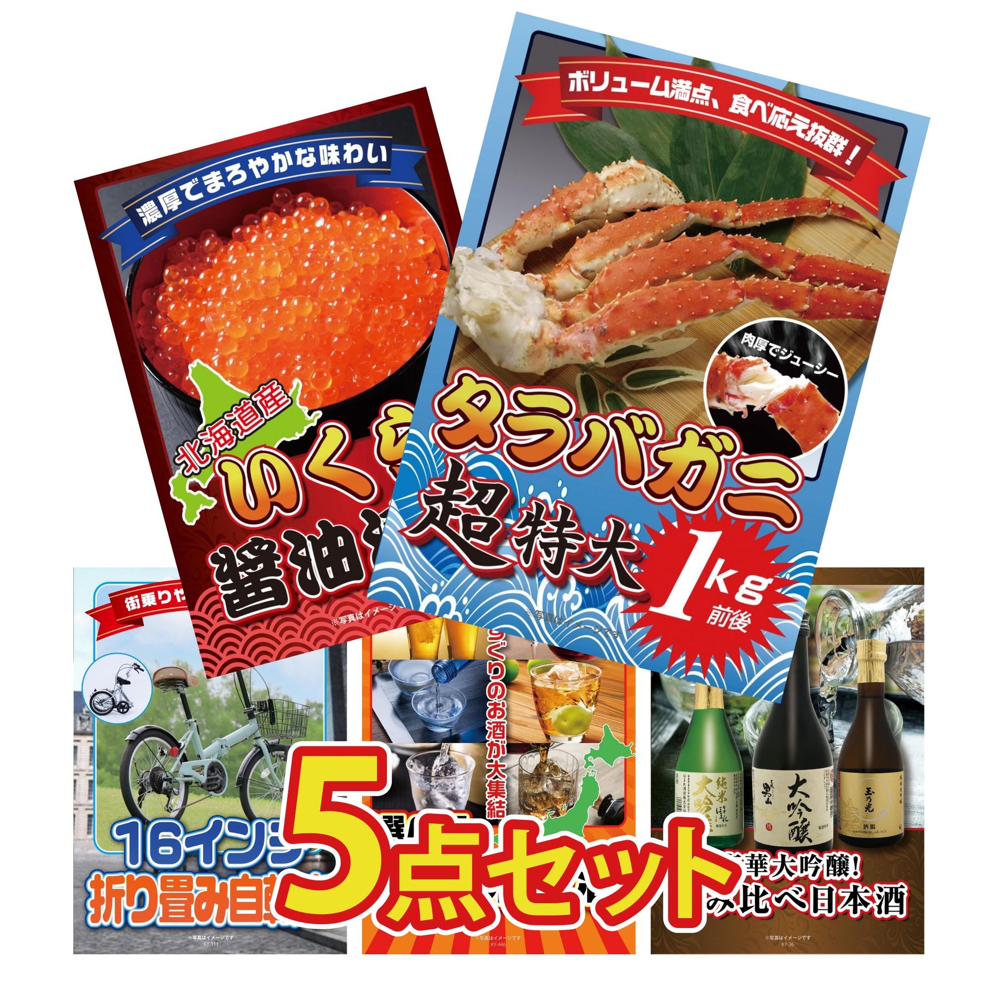 折り畳み自転車(MG-CM16L) 5点セット(KY-111)