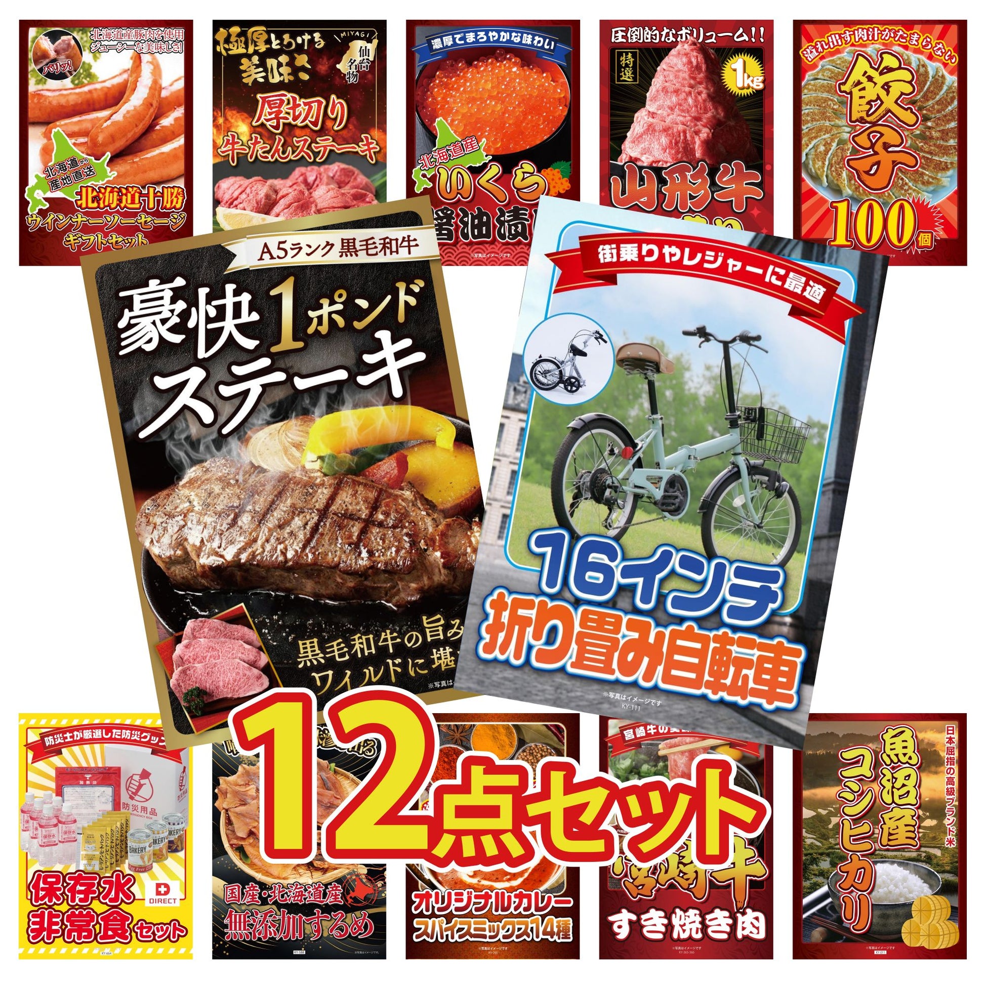 折り畳み自転車(MG-CM16L)12点セット