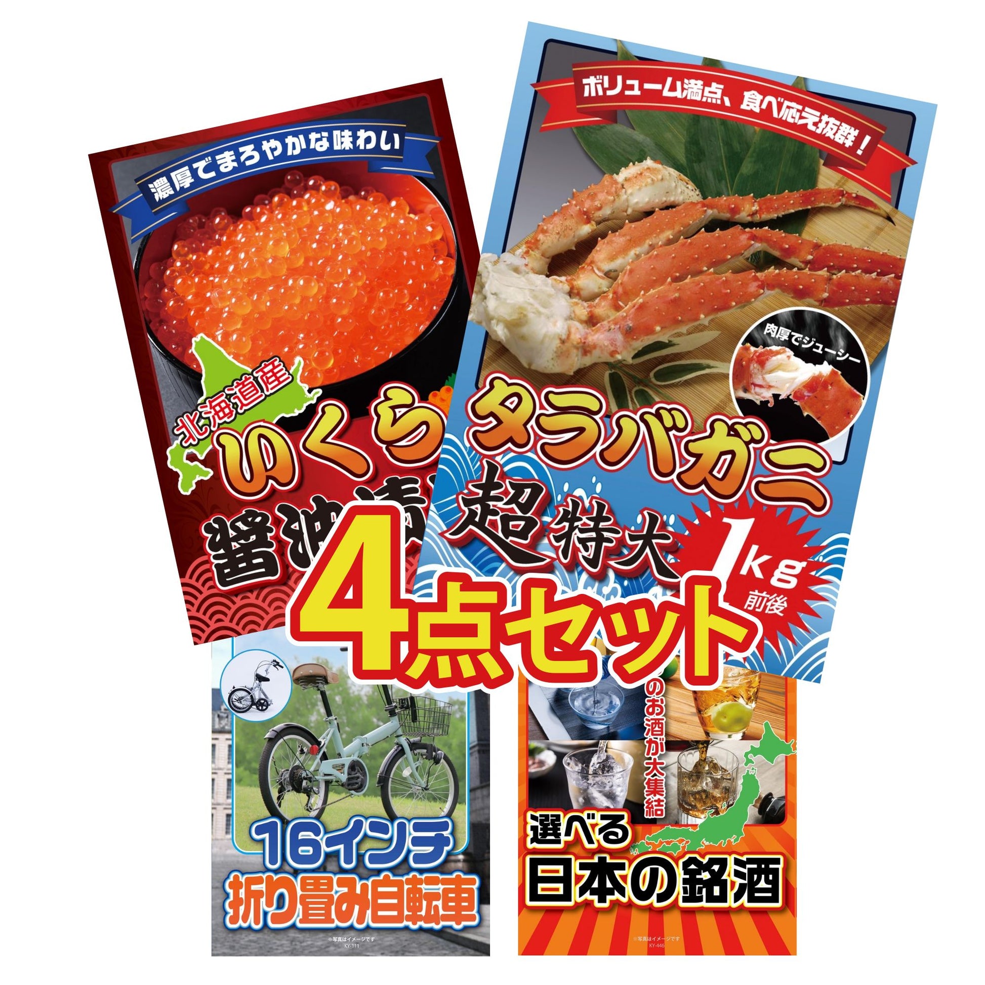 折り畳み自転車(MG-CM16L) 4点セット(KY-111)