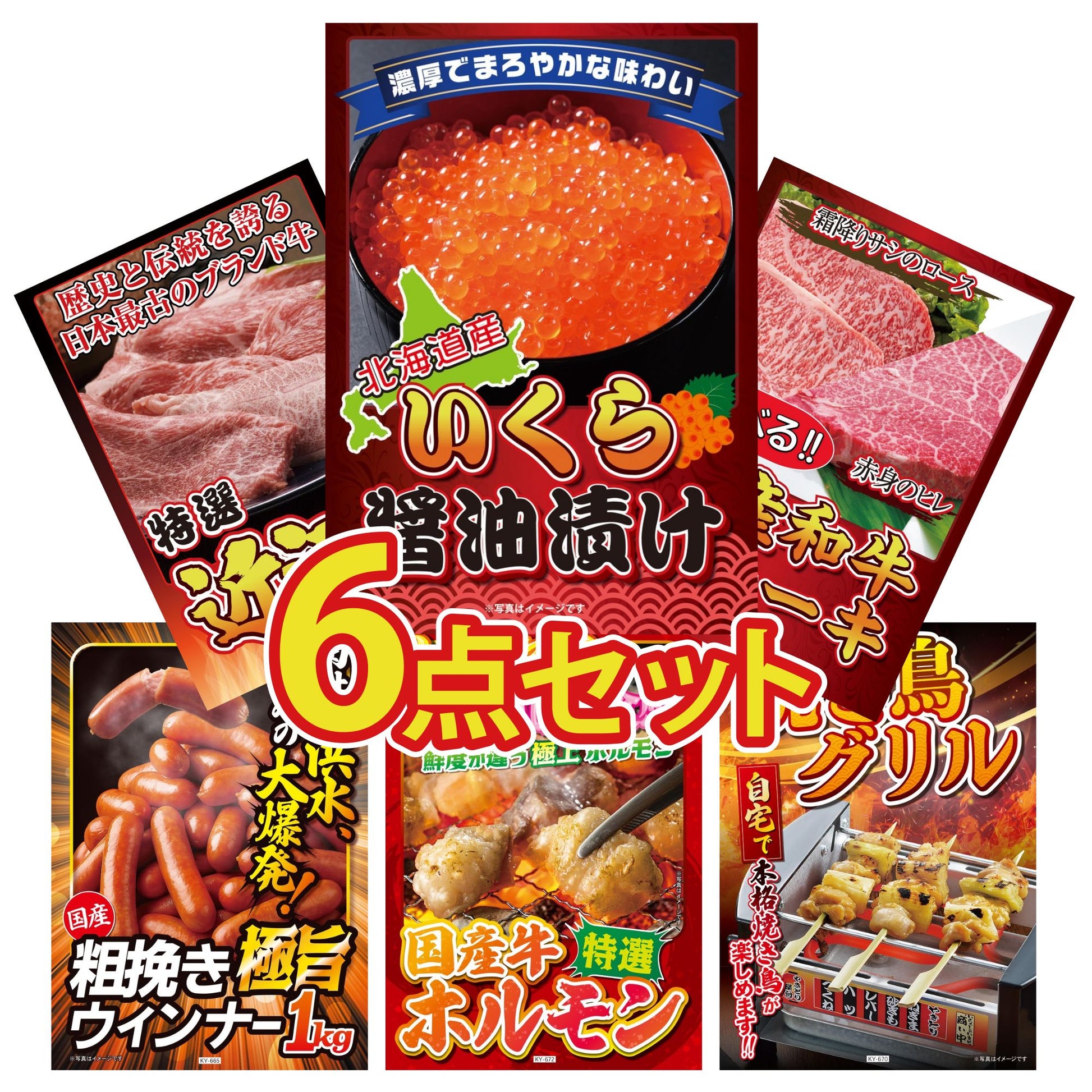 北海道 いくら醤油漬け（200ｇ）6点セット