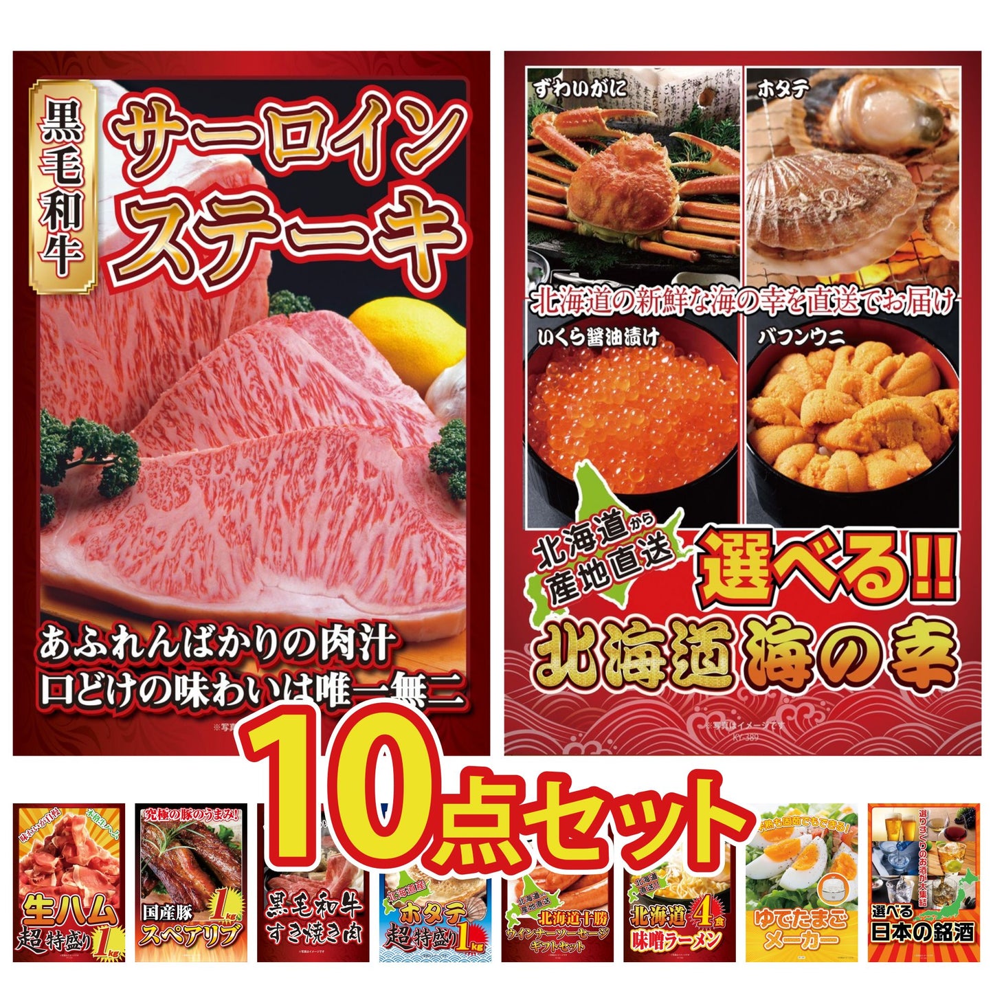 国産牛 サーロインステーキ(500g)10点セット