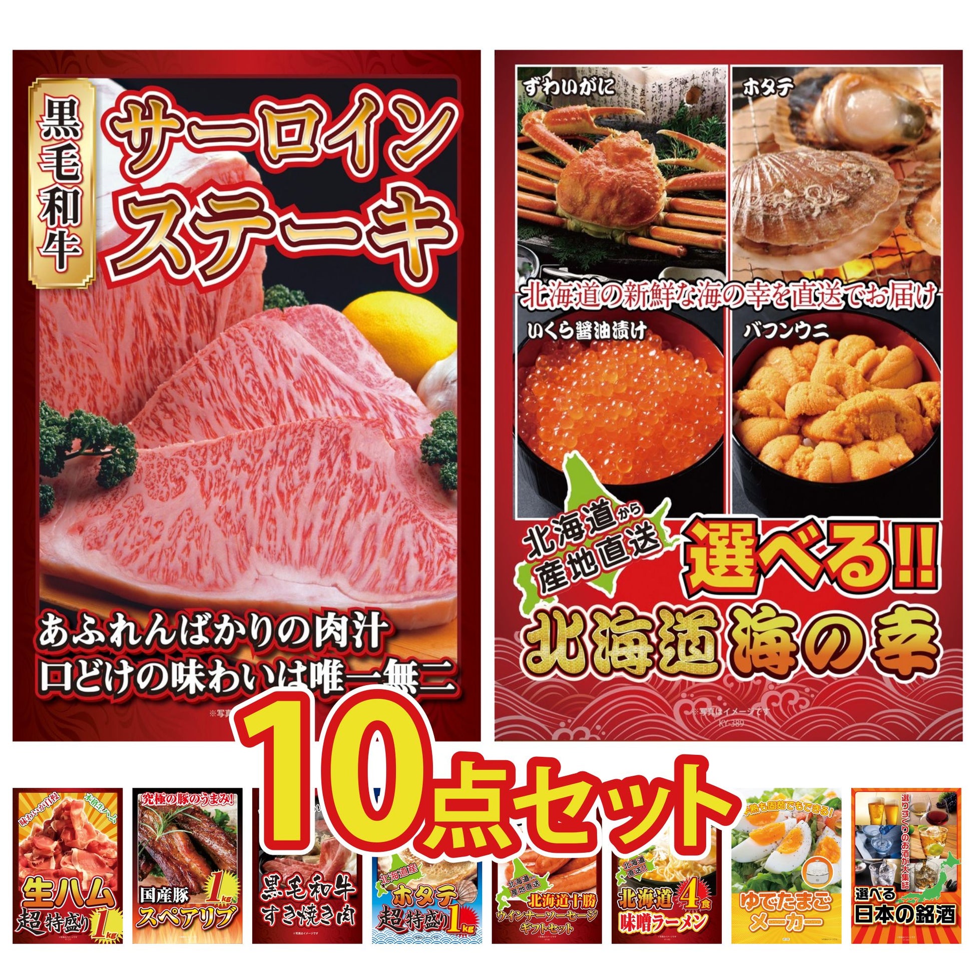 国産牛 サーロインステーキ(500g)10点セット
