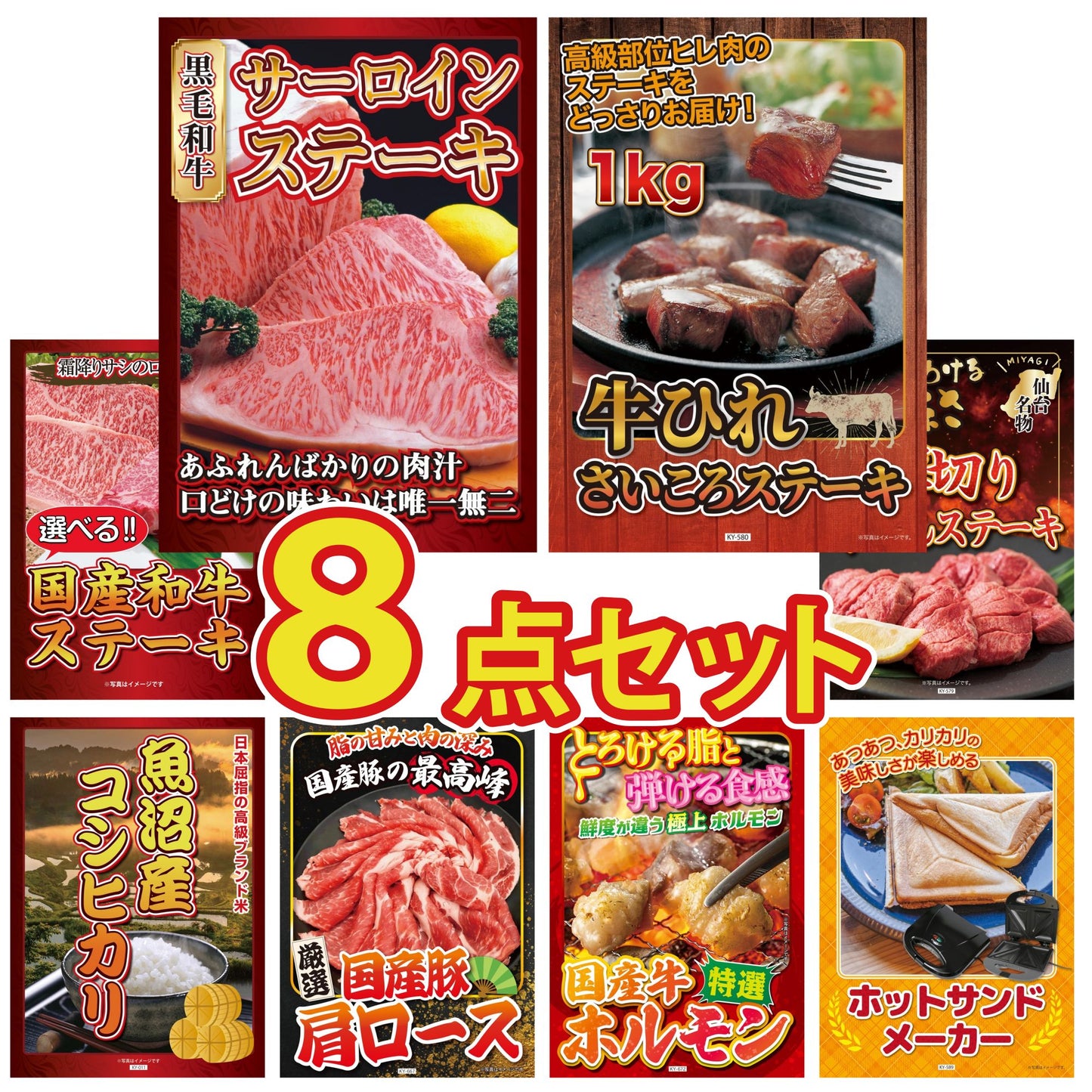 国産牛 サーロインステーキ(500g)8点セット