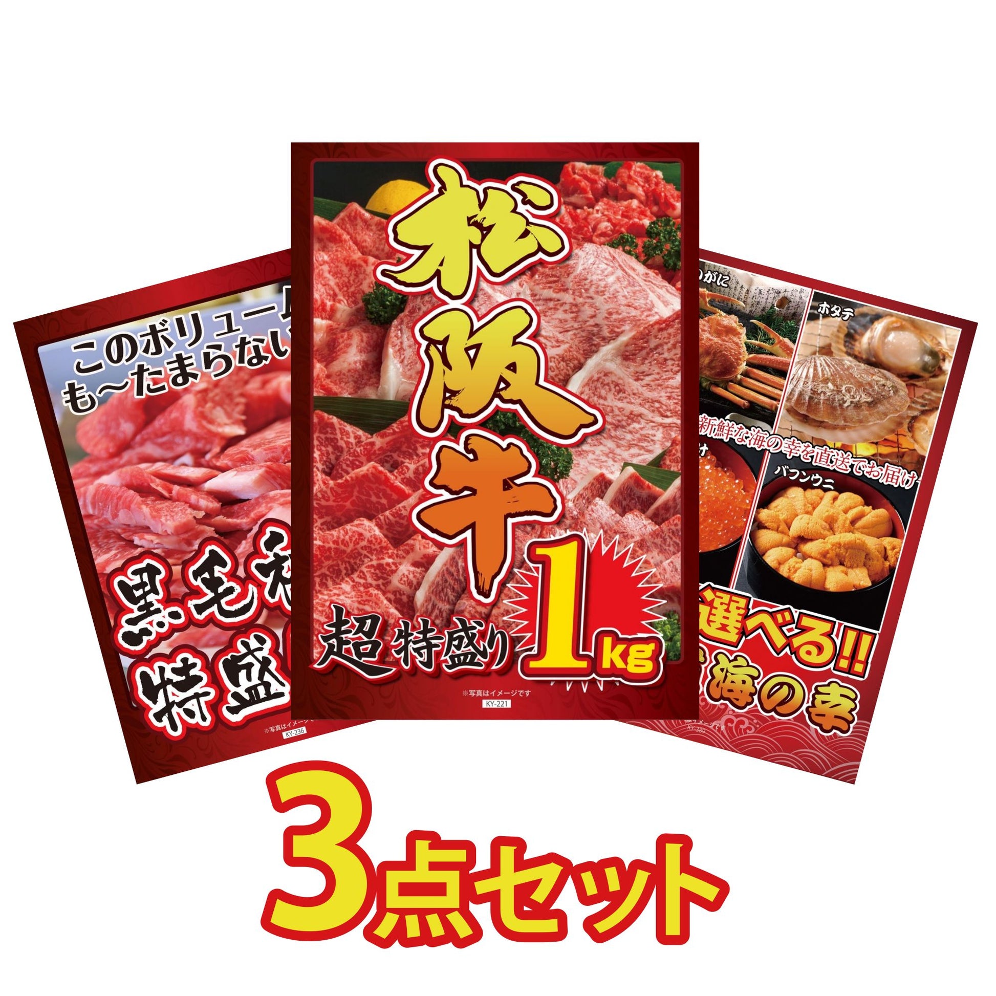 松阪牛 1kg 3点セット(KY-221)