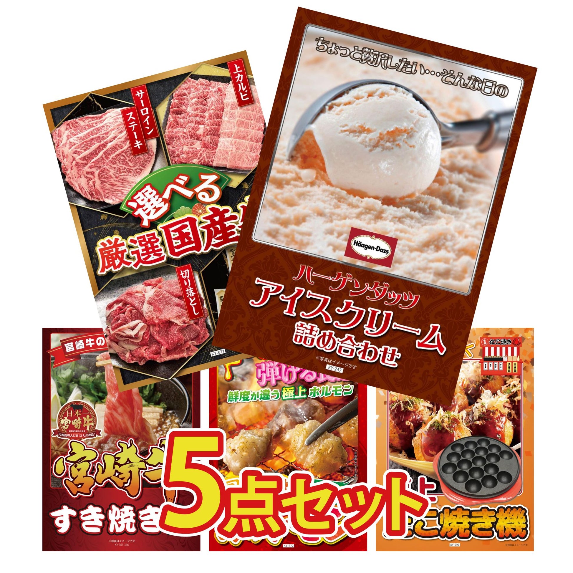 ハーゲンダッツ詰め合わせ（ジェラートセット）5点セット