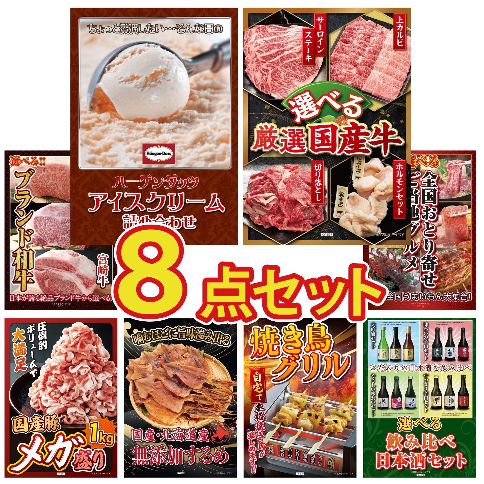 ハーゲンダッツ詰め合わせ（ジェラートセット）8点セット