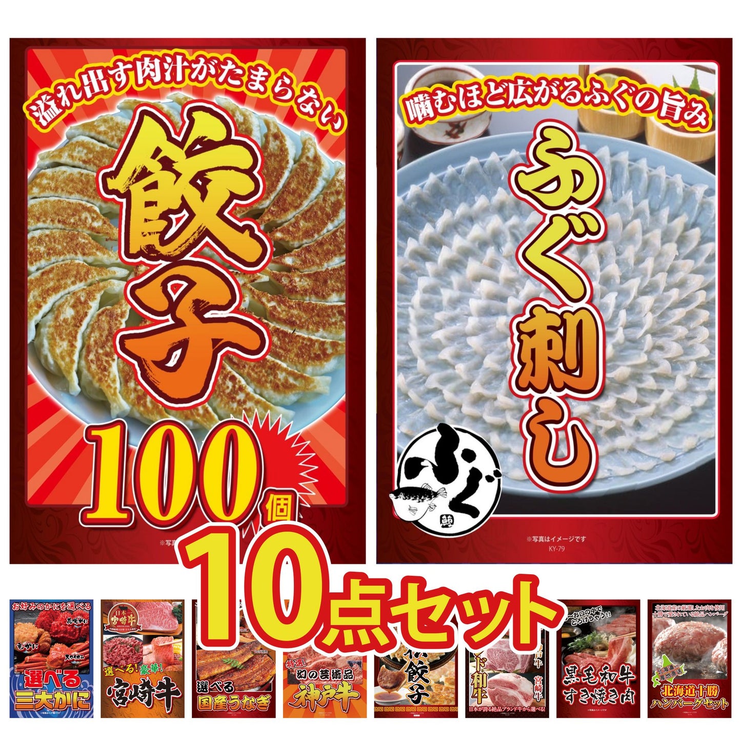 餃子100個(10個入×10) 10点セット(KY-256)