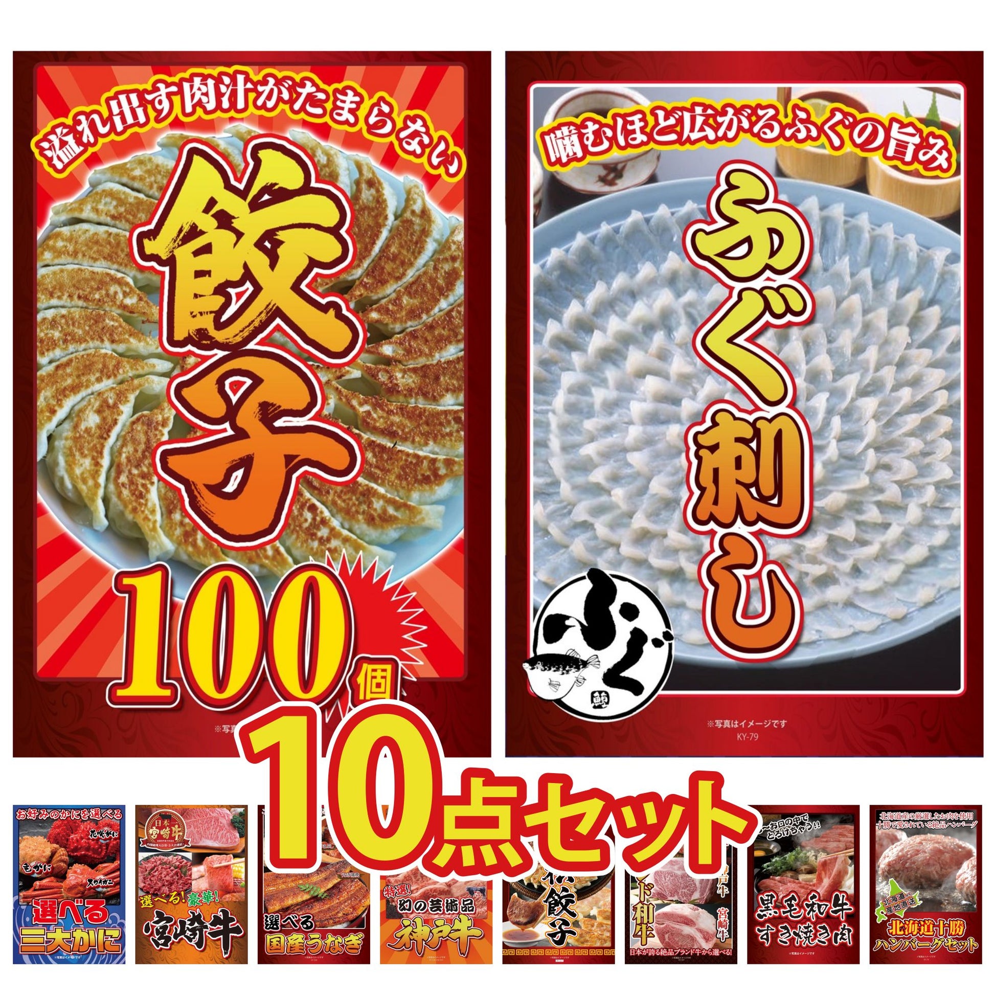 餃子100個(10個入×10) 10点セット(KY-256)
