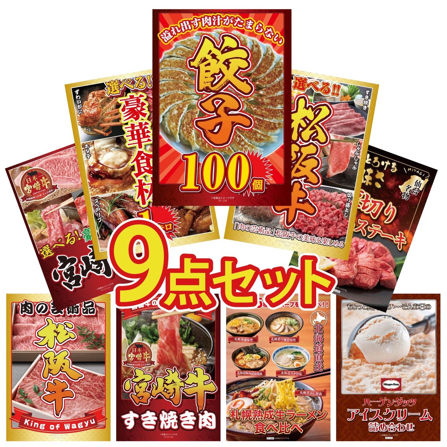 餃子100個(10個入×10) 9点セット(KY-256)