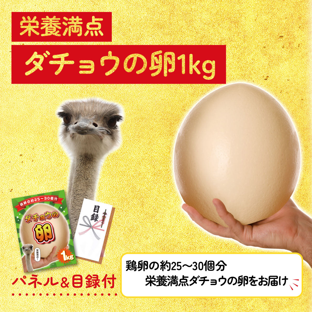 単品】景品 ダチョウの卵【パネル・目録付き】 – 景品パラダイス