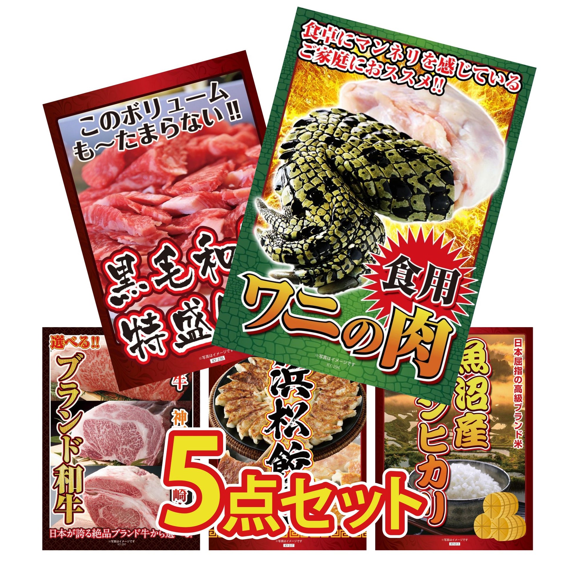 食用ワニの肉(前足・後ろ足)5点セット