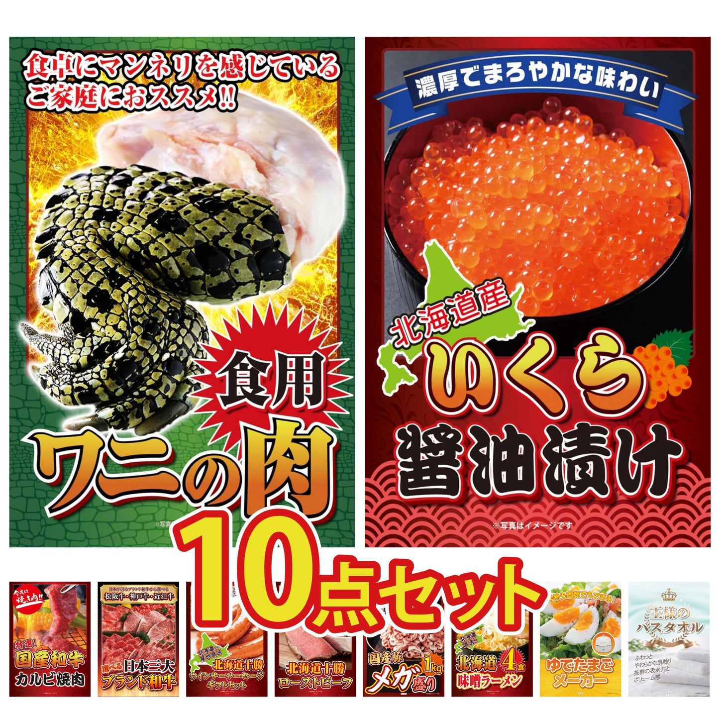食用ワニの肉(前足・後ろ足)10点セット