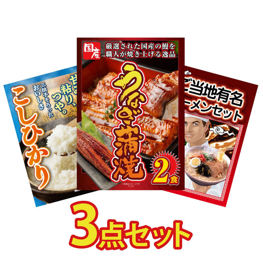 国産 うなぎ蒲焼 3点セット(KY-305a1)