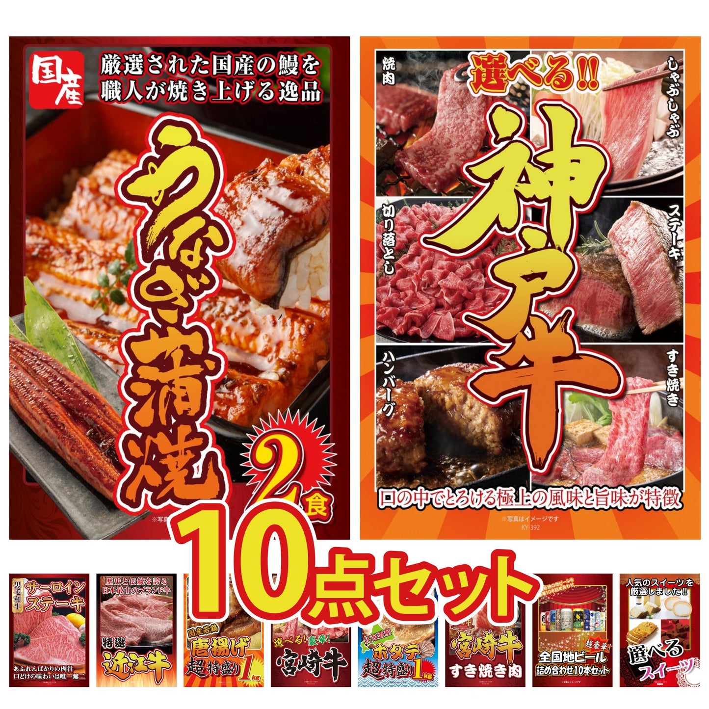 国産 うなぎ蒲焼(120g×2) 10点セット(KY-305)