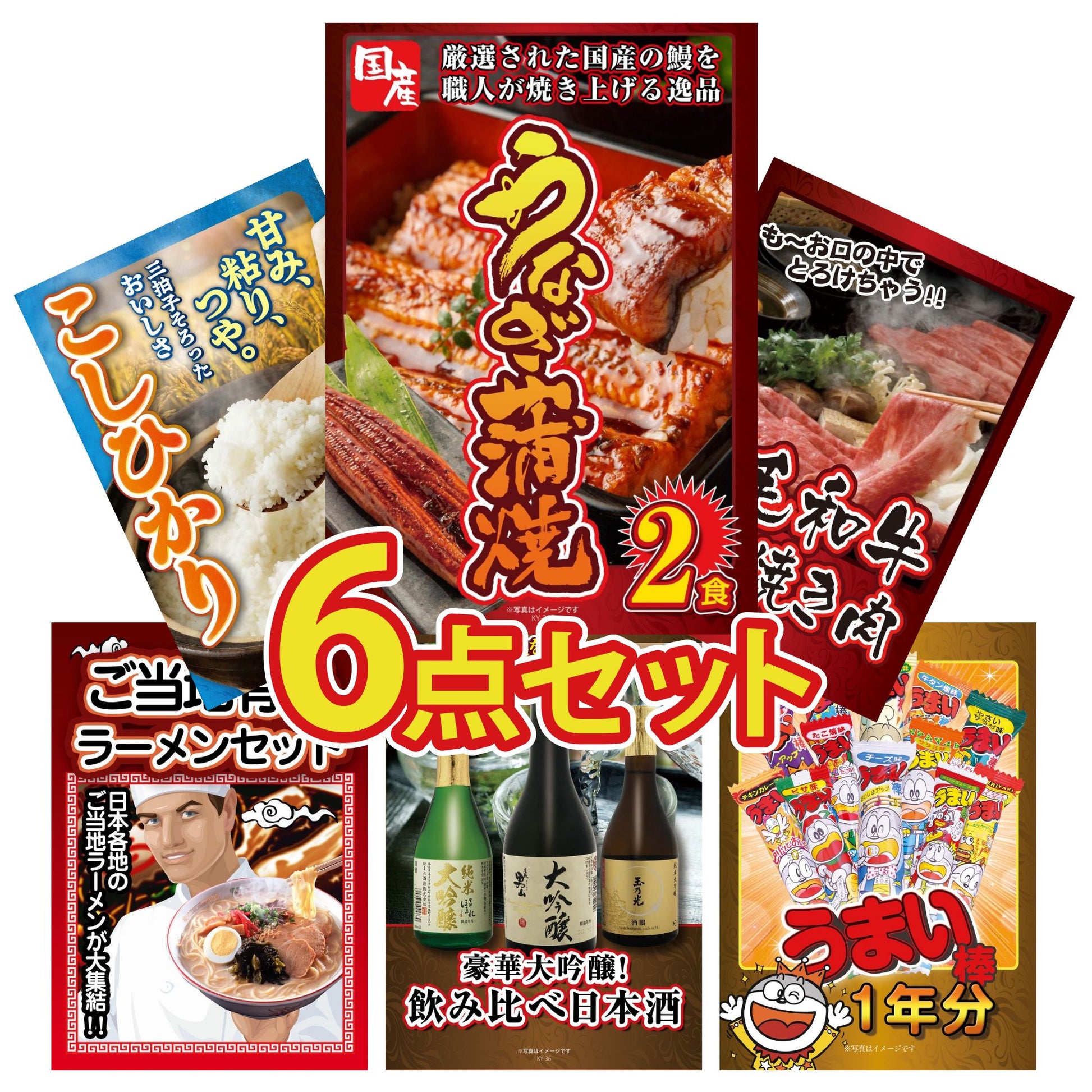 国産 うなぎ蒲焼 6点セット(KY-305r1)