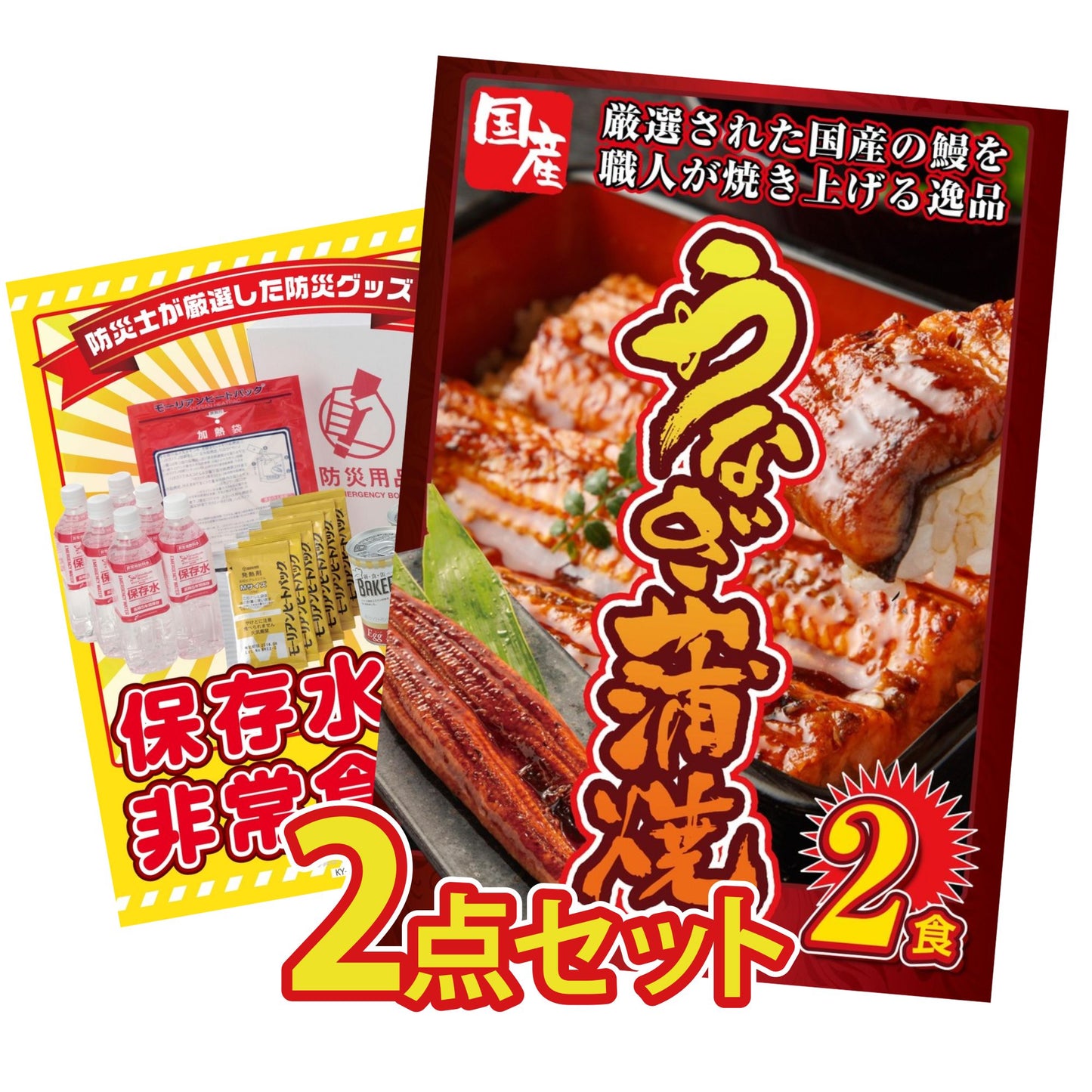 国産 うなぎ蒲焼(120g×2) 2点セット(KY-305)