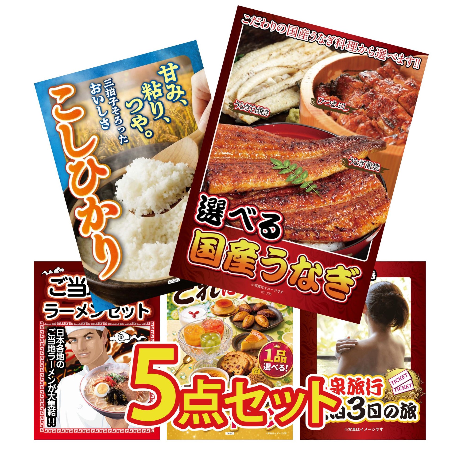 選べる国産うなぎ 5点セット(KY-306b1)