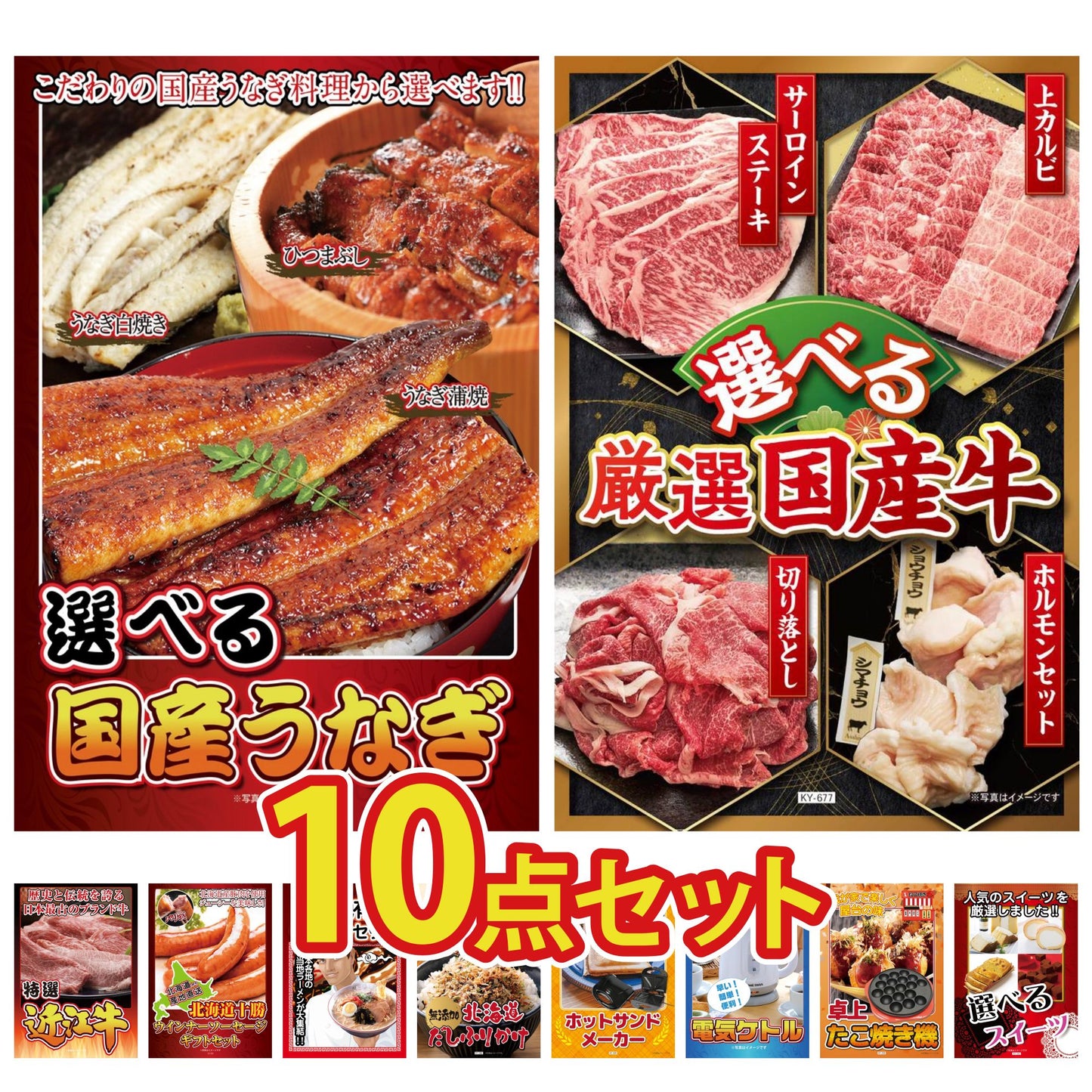 選べる国産うなぎ10点セット