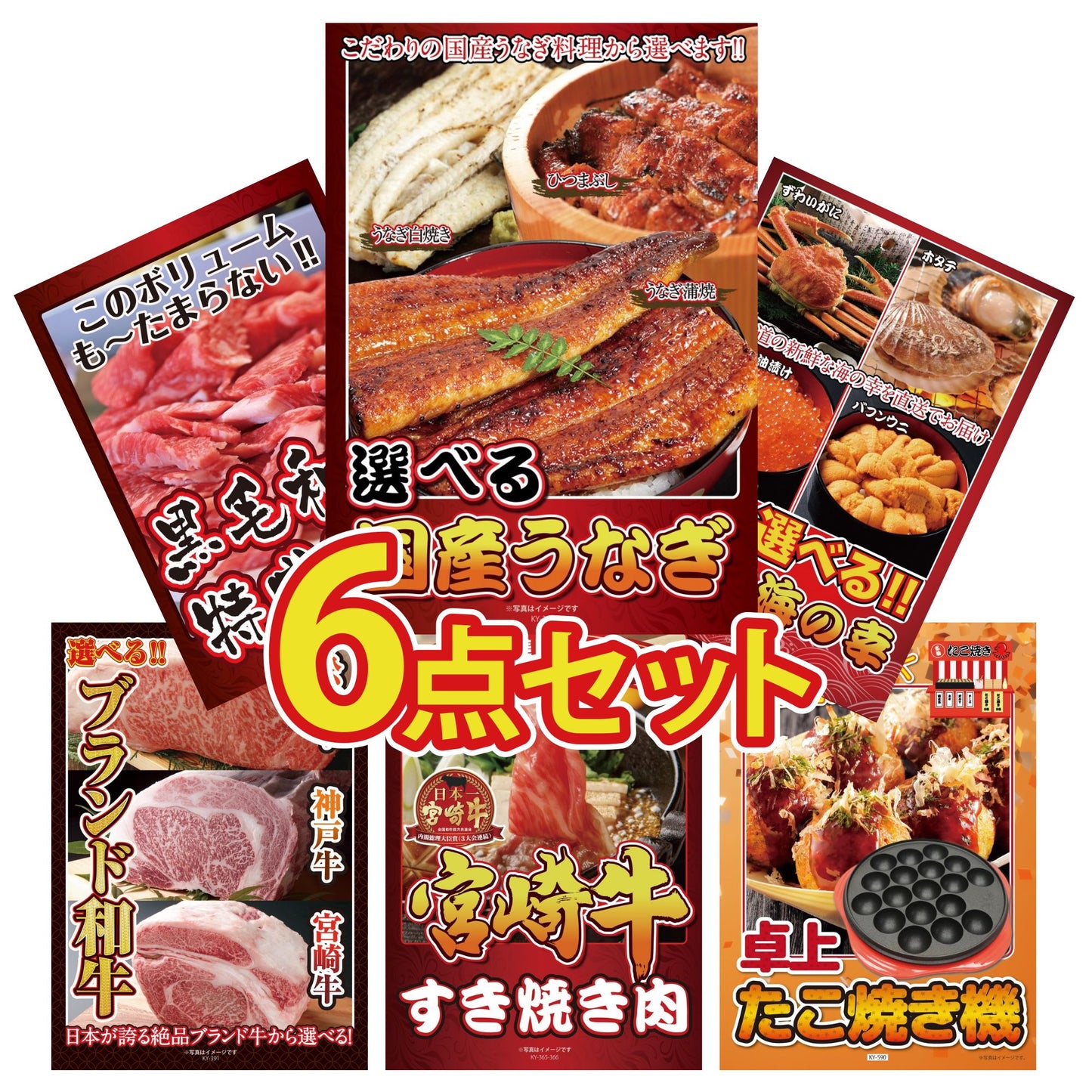 選べる国産うなぎ6点セット