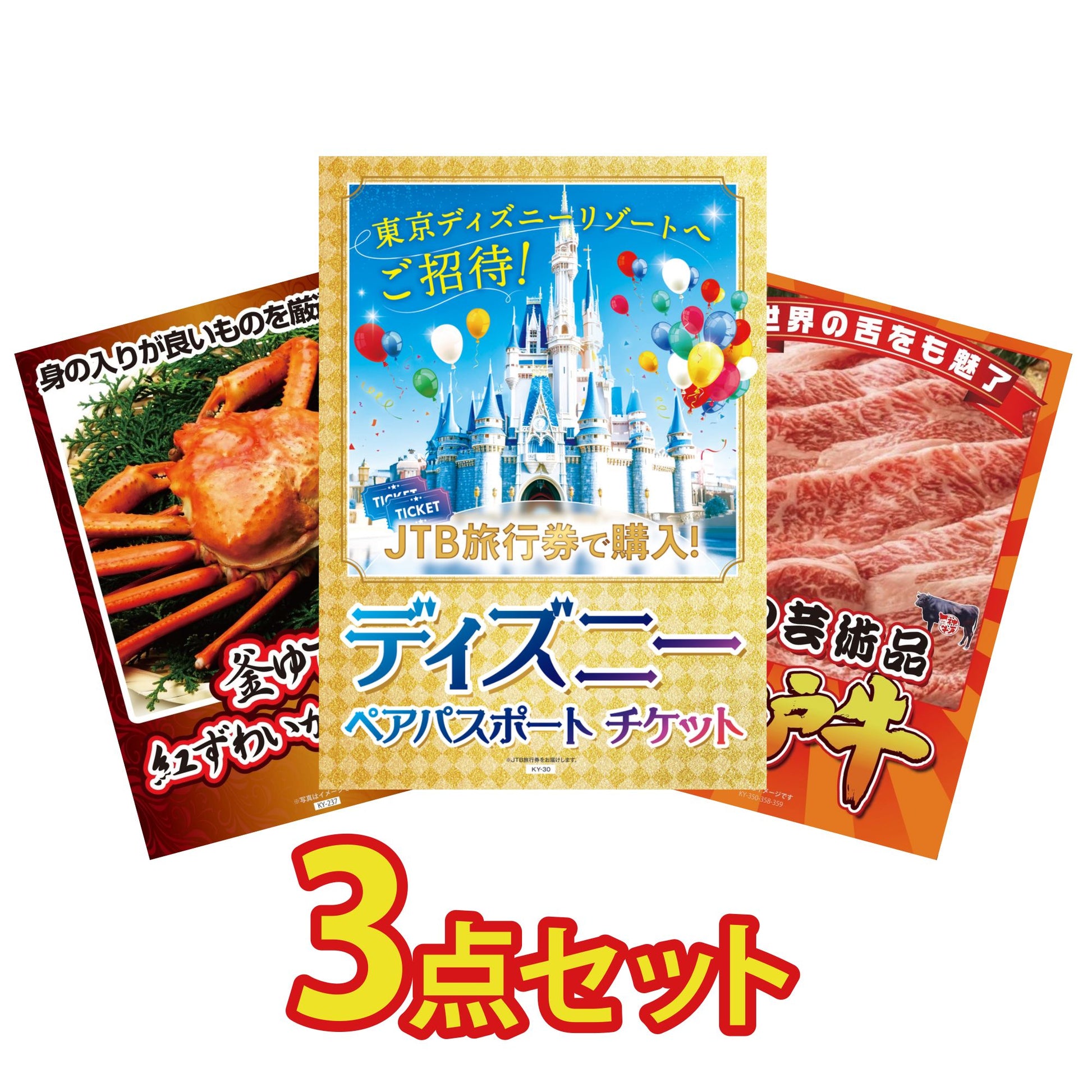 ディズニーペアチケットが目玉の3点セット（KY-30a8）