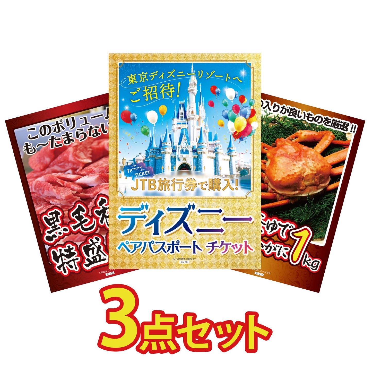 ディズニーペアチケットが目玉の3点セット（KY-30a9）