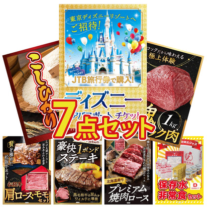ディズニーペアチケット(JTB旅行券18,000円分) 7点セット(KY-30)