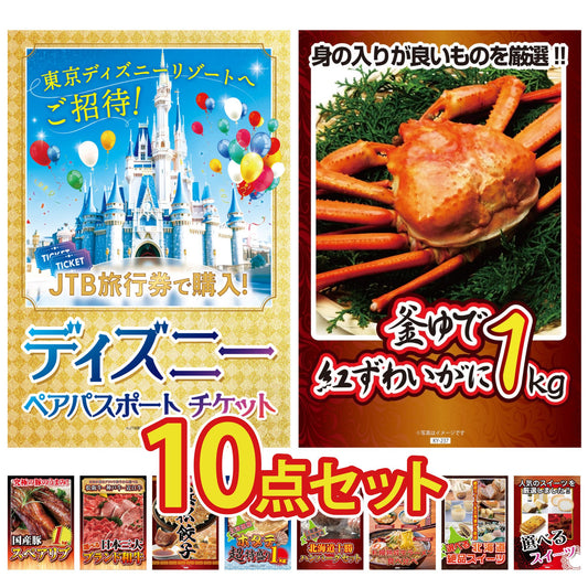 ディズニーペアチケットが目玉の10点セット（KY-30d2）