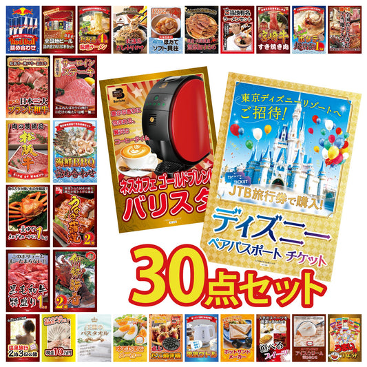 ディズニーペアチケットが目玉の30点セット（KY-30h2）