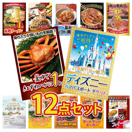 ディズニーペアチケットが目玉の12点セット(KY-30i1)