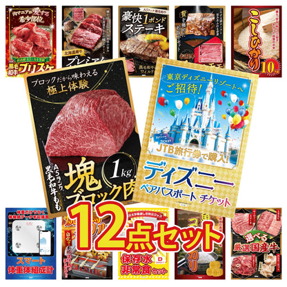 ディズニーペアチケット(JTB旅行券18,000円分) 12点セット(KY-30)