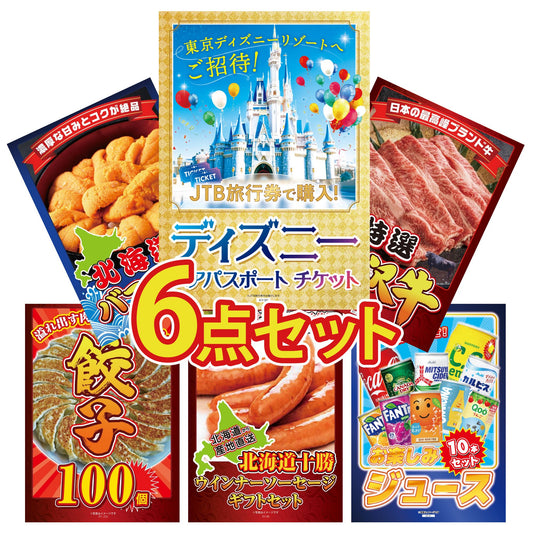 ディズニーペアチケット(JTB旅行券18,000円分) 6点セット(KY-30)