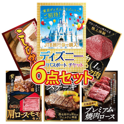 ディズニーペアチケット(JTB旅行券18,000円分) 6点セット(KY-30)