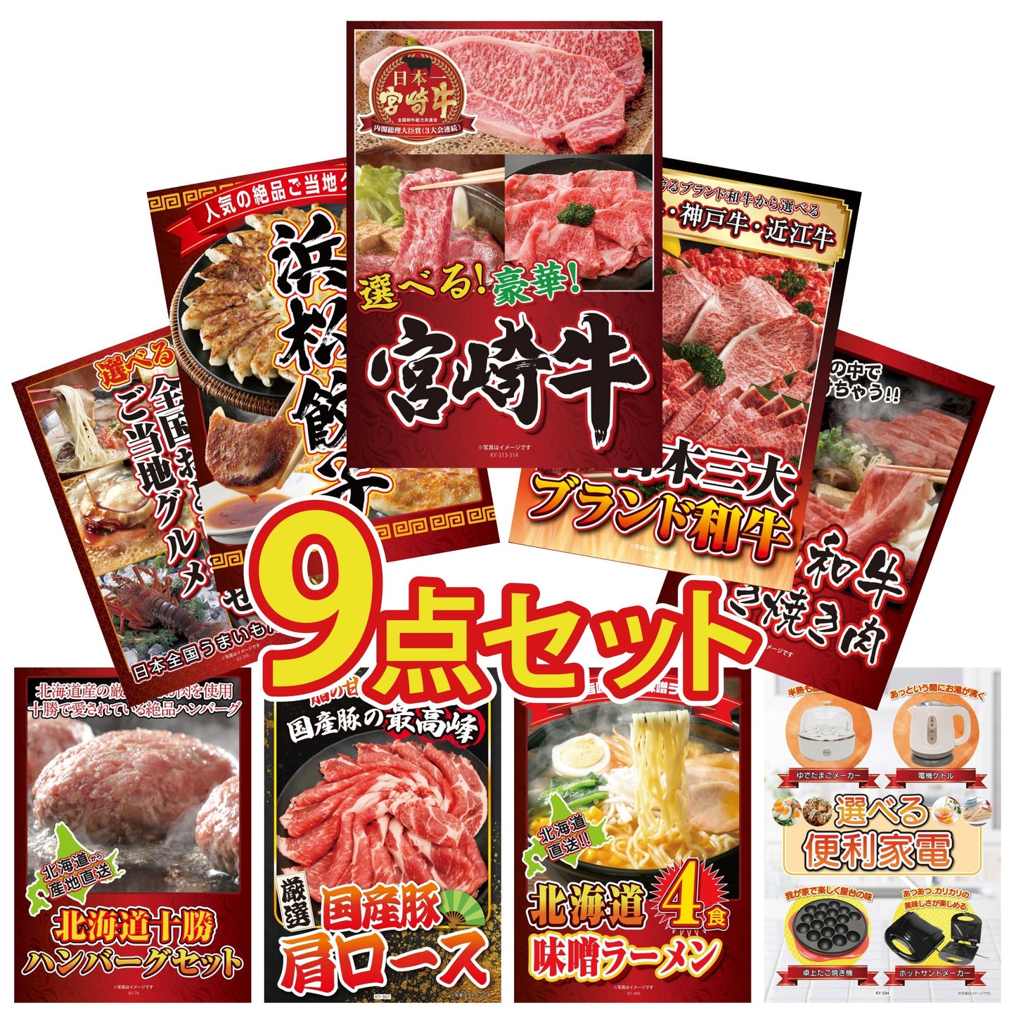 選べる宮崎牛 Aコース9点セット