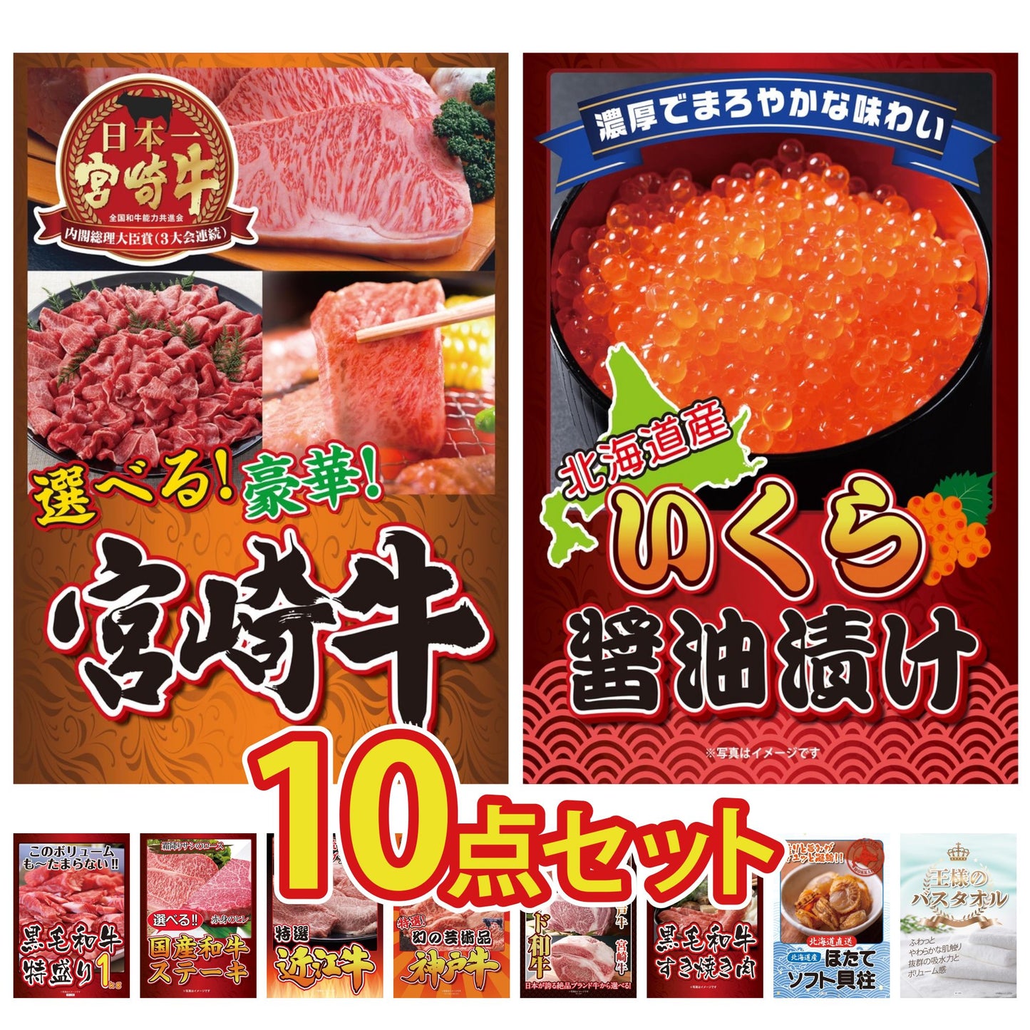 選べる宮崎牛 Bコース10点セット