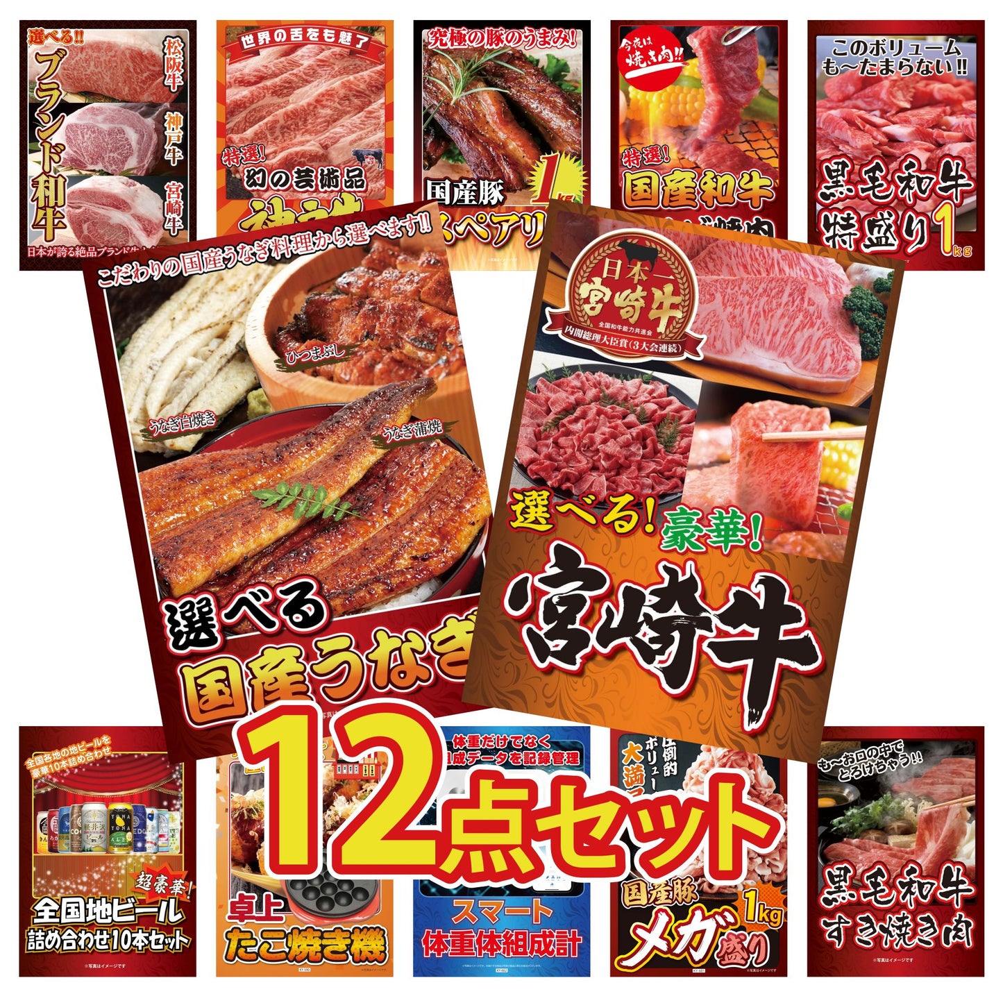 選べる宮崎牛 Bコース12点セット