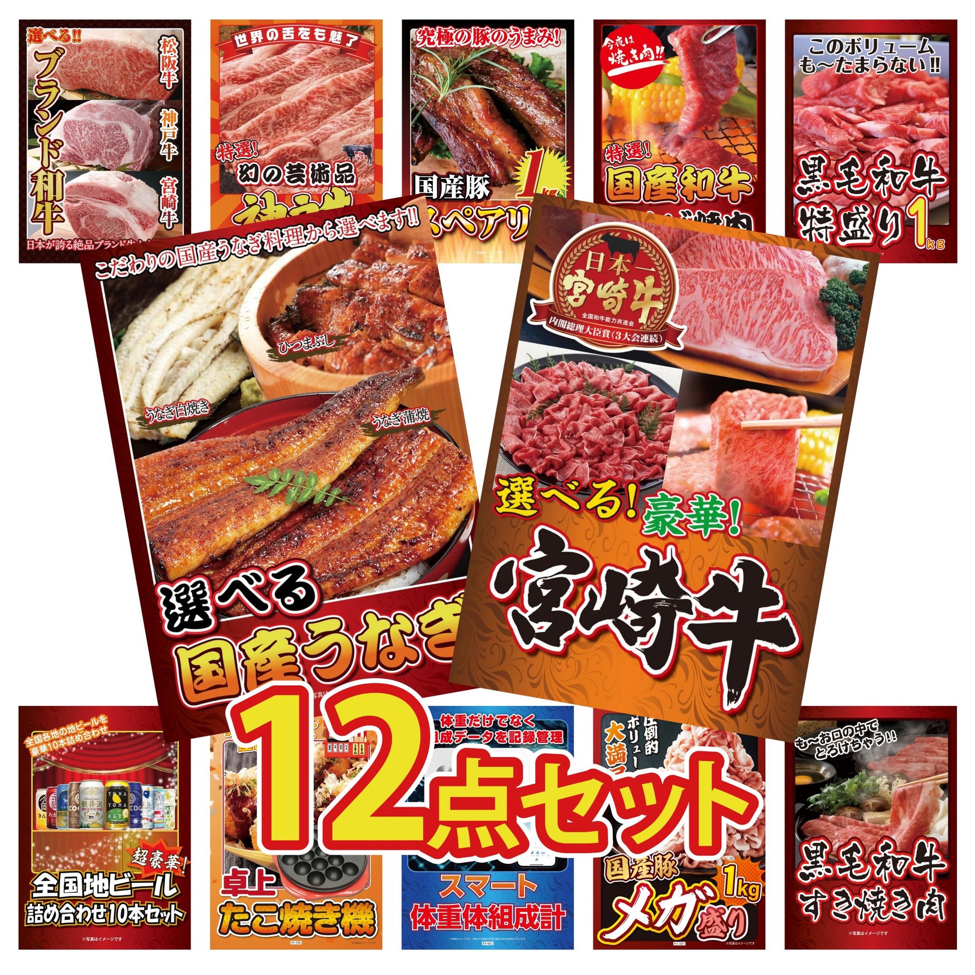 選べる宮崎牛 Bコース12点セット