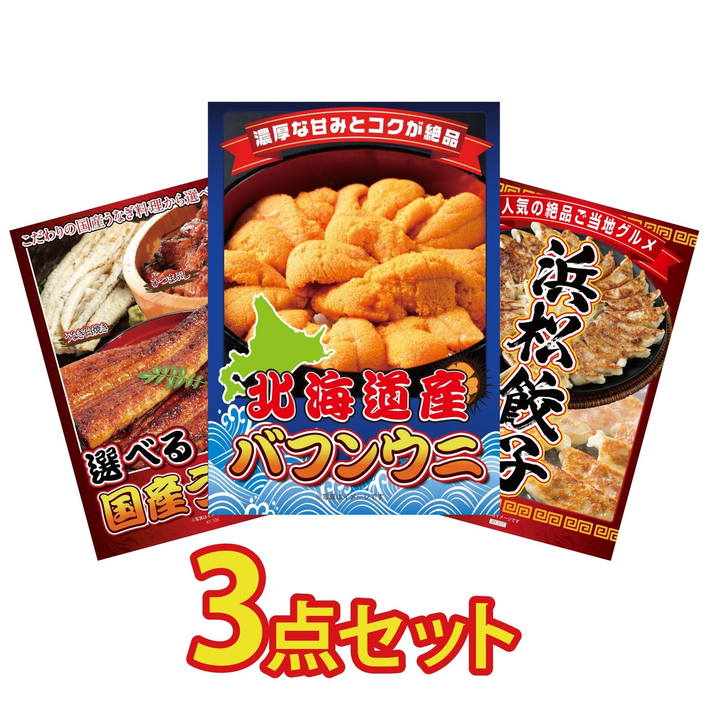 北海道 塩水バフンウニ(100g) 3点セット(KY-317)