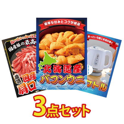 北海道 塩水バフンウニ(100g) 3点セット(KY-317)