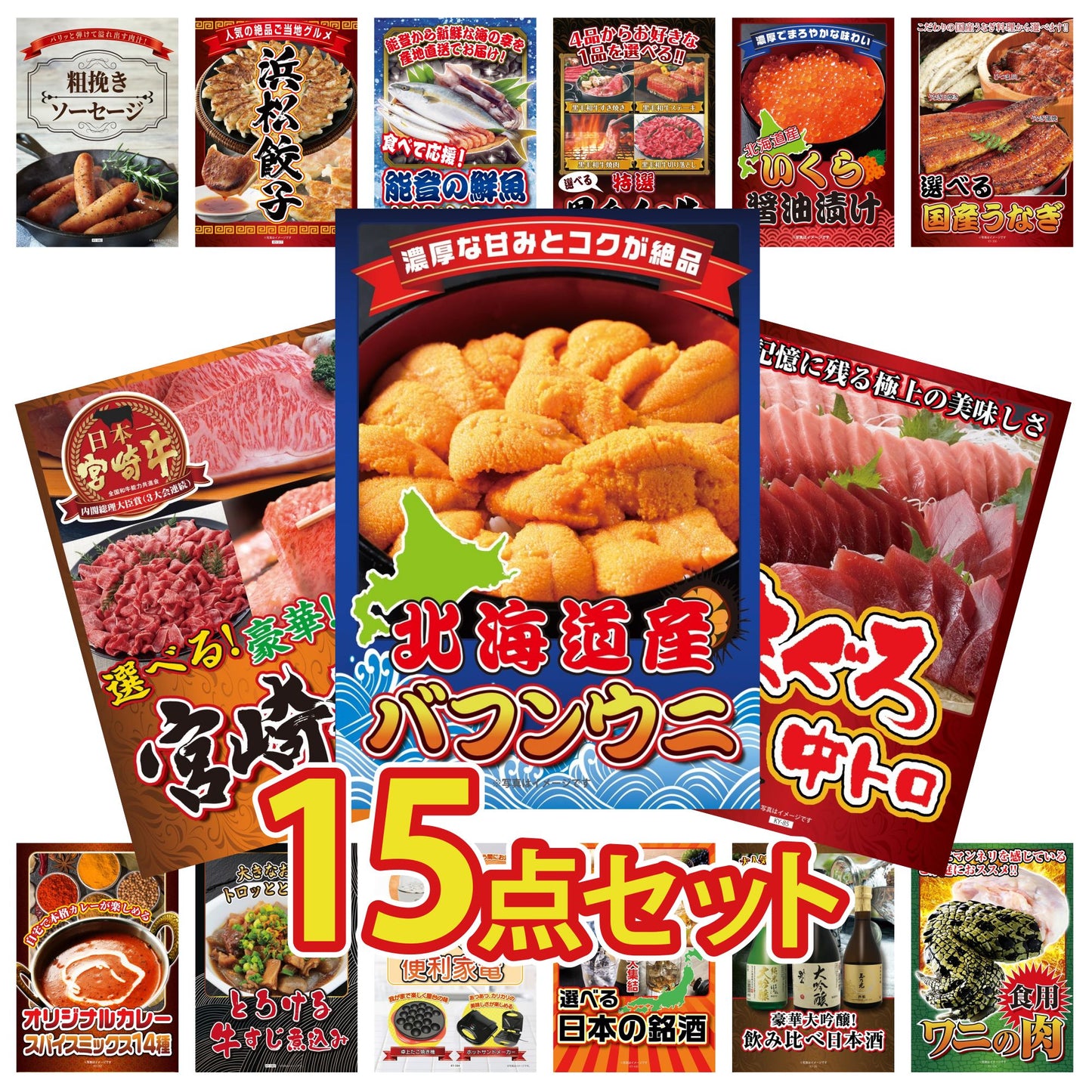 北海道 塩水バフンウニ(100g) 15点セット(KY-317)