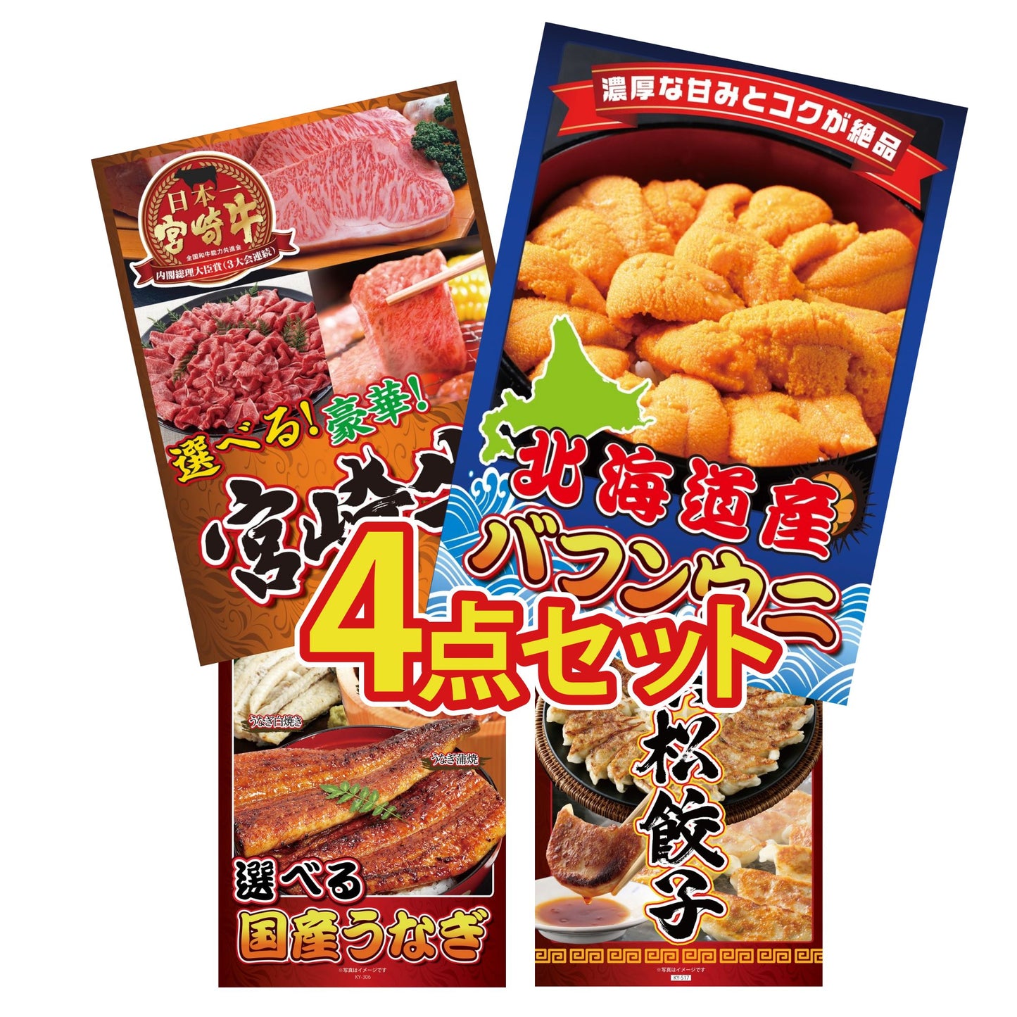 北海道 塩水バフンウニ(100g) 4点セット(KY-317)