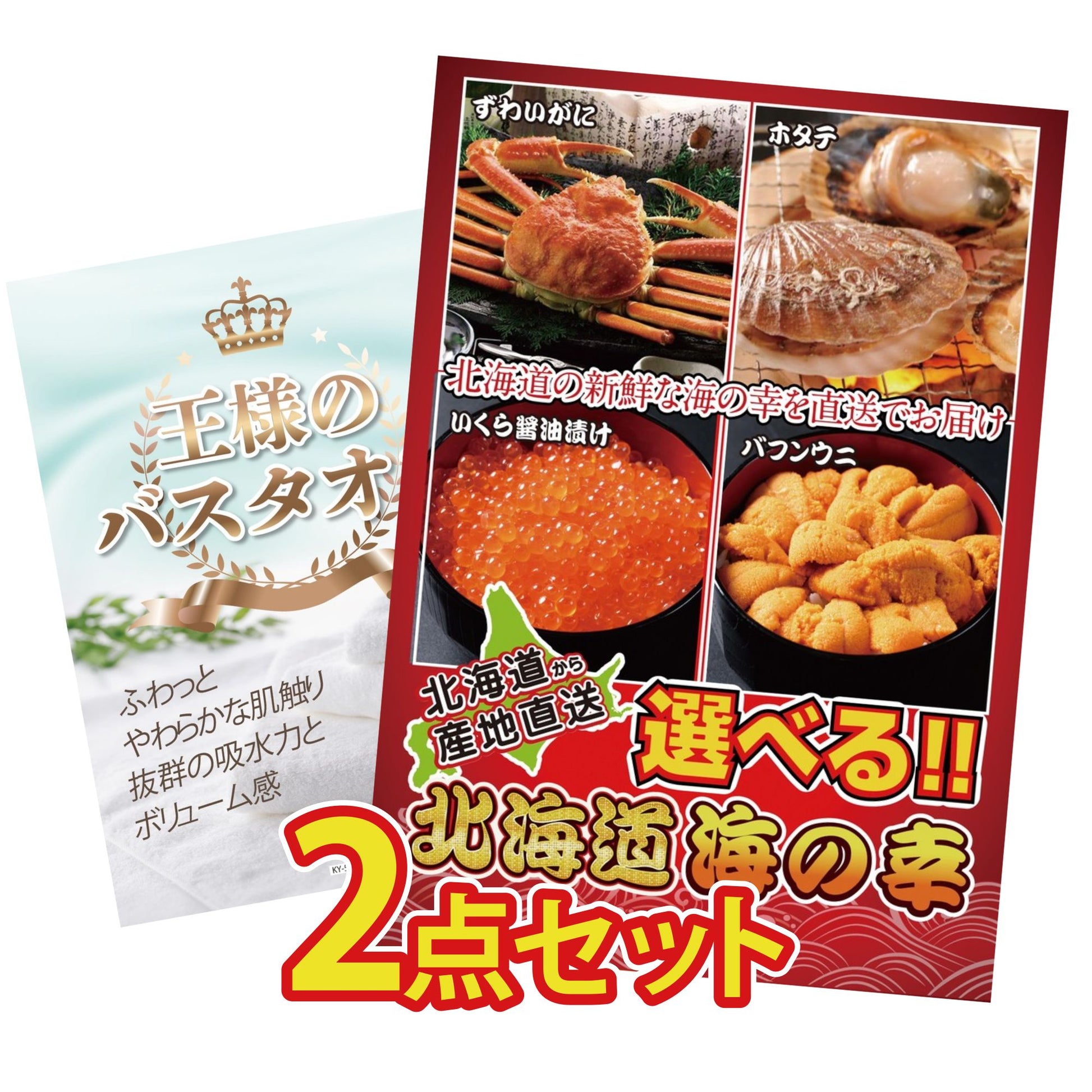 【低価格帯】選べる北海道海の幸含む2点セット