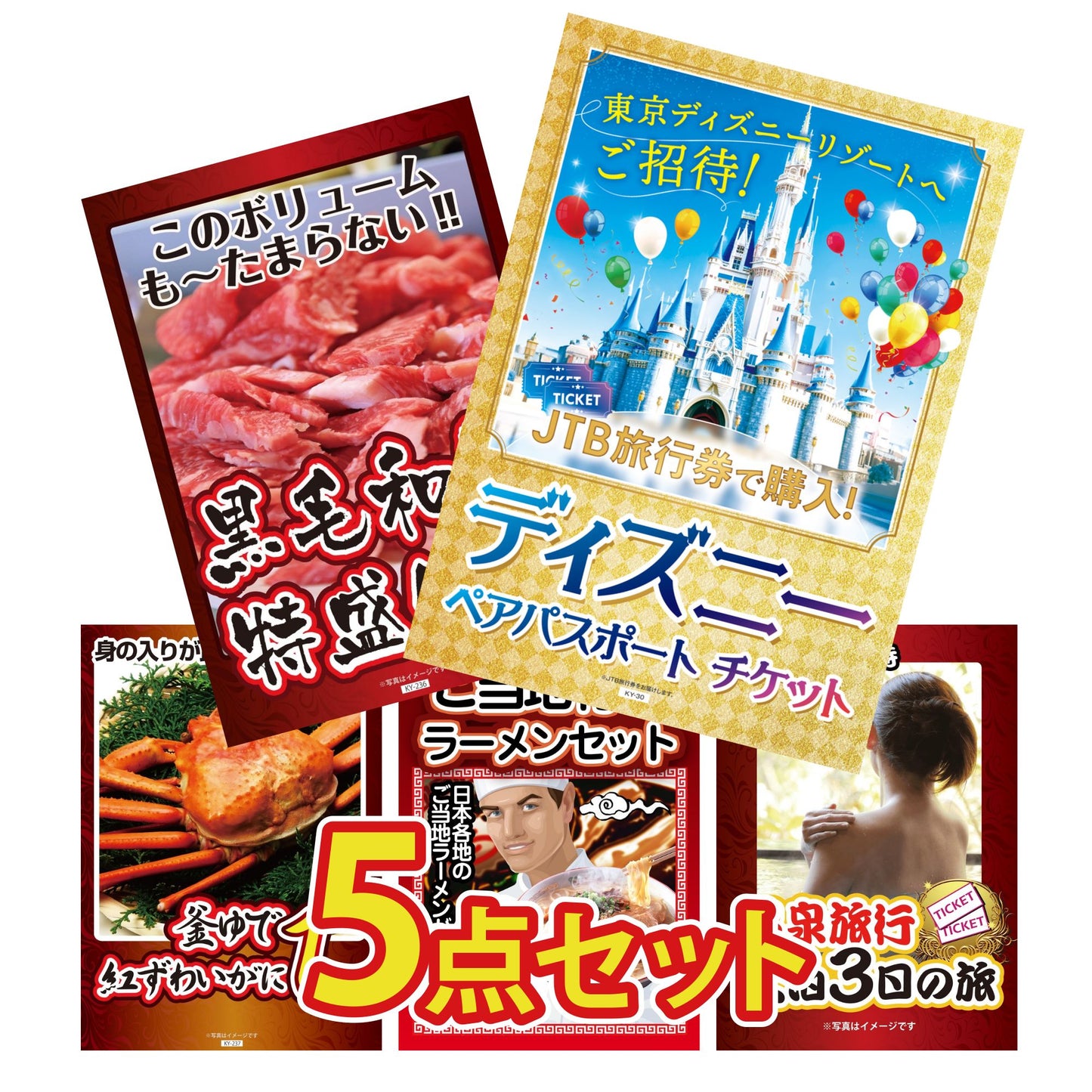 ディズニーチケット 5点セット(KY-61)