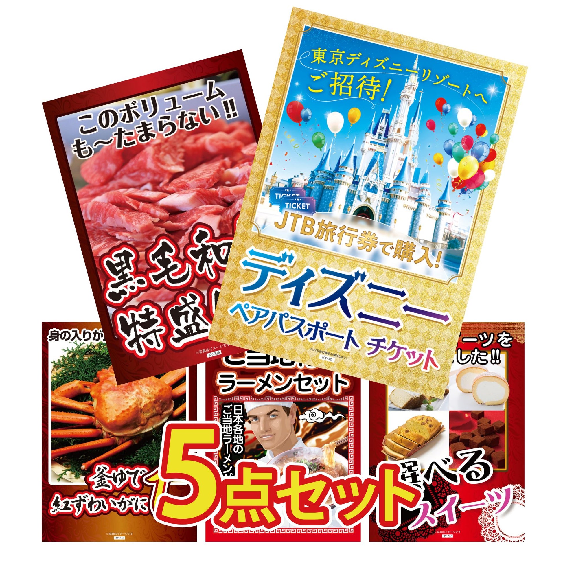 ディズニーチケット 5点セット(KY-65)