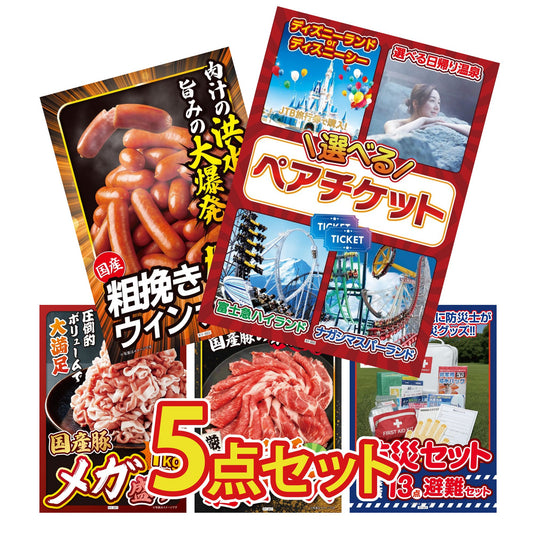 選べるテーマパークペアチケット 5点セット(KY-651)