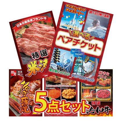 選べるテーマパークペアチケット5点セット