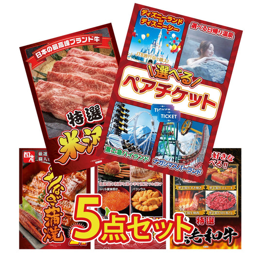 選べるテーマパークペアチケット5点セット