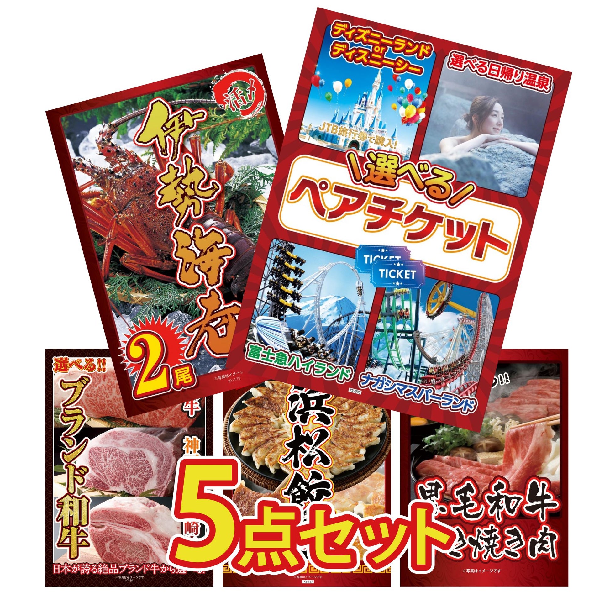 選べるテーマパークペアチケット5点セット