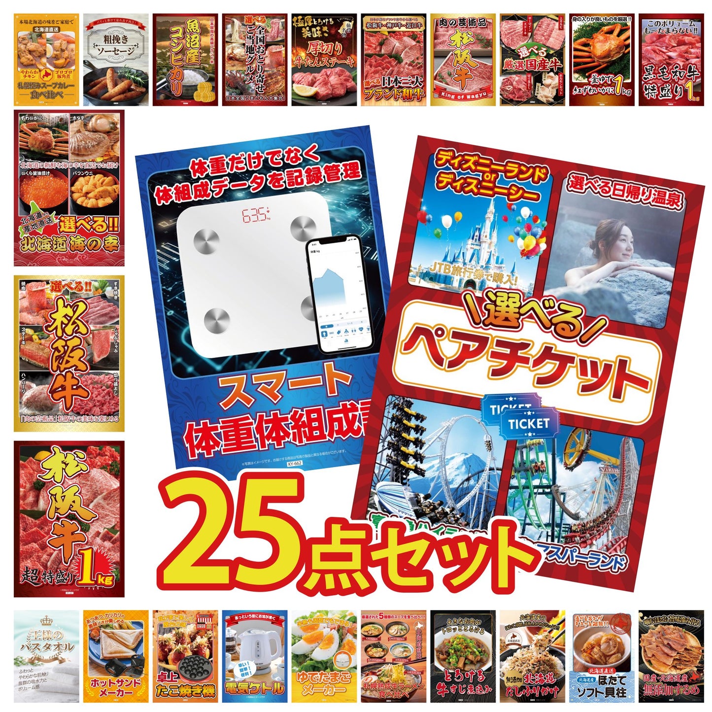 選べるテーマパークペアチケット 25点セット