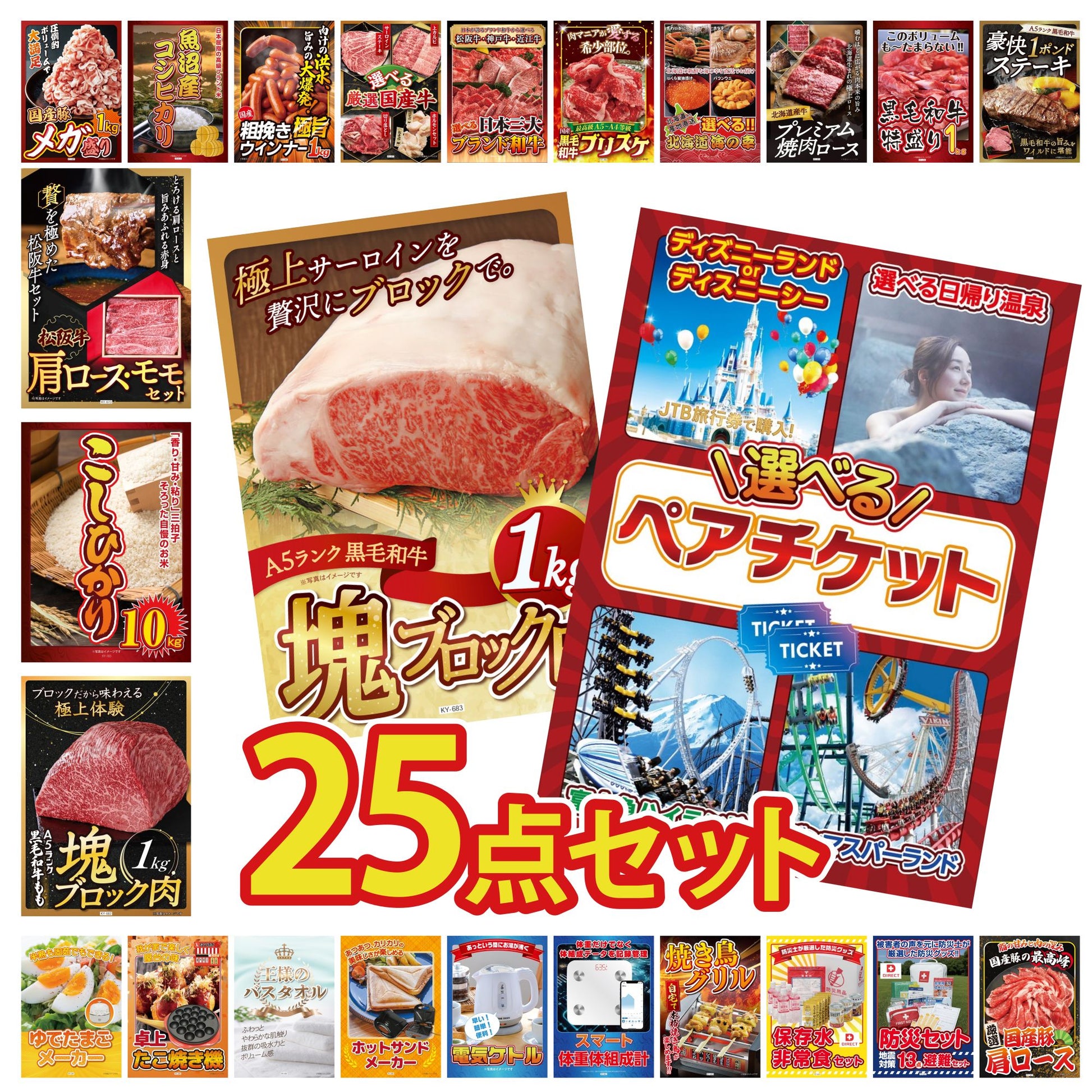 選べるテーマパークペアチケット 25点セット(KY-651)